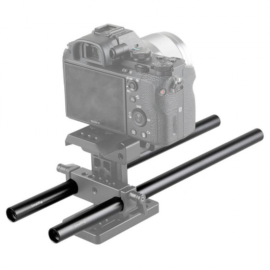 SmallRig 2pcs 15mm Black Aluminum Alloy Rod(M12-30cm) 12inch