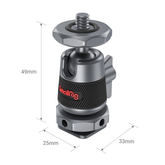 SmallRig Mini Ball Head with Removable Cold Shoe Mount