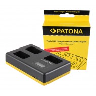 PATONA USB Triple Charger f. Sony NP-FW50 