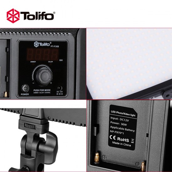 Tolifo PT-F36B Slim Bi Colour LED Light