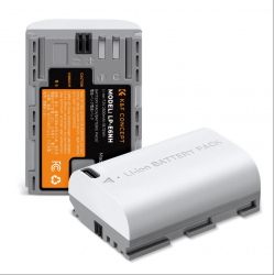 K&F 2-Pack LP-E6NH Battery with 2600mAh Capacity and Type-C Fast Charging