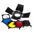 Barndoor, honey comb and filters kit for Mini Studios