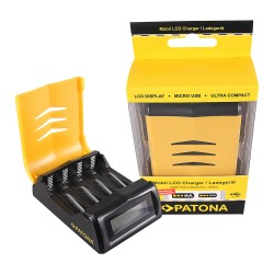 Patona Fast Charger for AA rechargeable battery packs LCD-Display