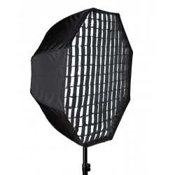 Octagonal box umbrella for speedlight - 80cm with grid