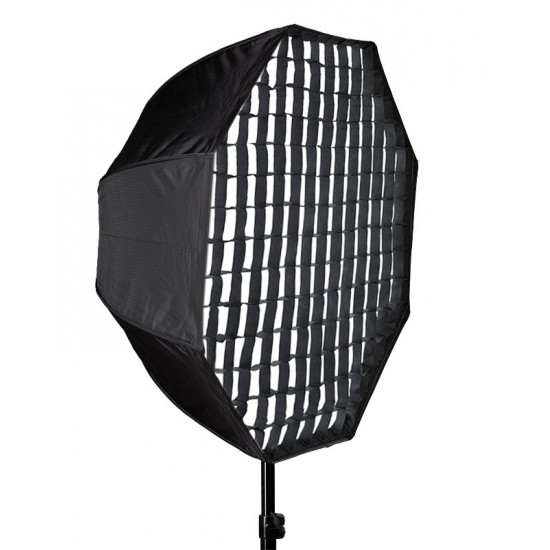 Octagonal box umbrella for speedlight - 80cm with grid