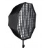 Octagonal box umbrella for speedlight - 80cm with grid