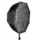 Octagonal box umbrella for speedlight - 80cm with grid
