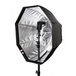 Octagonal box umbrella for speedlight - 80cm with grid