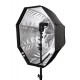 Octagonal box umbrella for speedlight - 80cm with grid