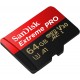 SanDisk Extreme PRO Micro SDXC Memory Card Plus SD Adapter up to 170 MB/s ,Class 10,U3,V30,A1-64GB