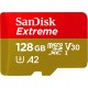 SanDisk Extreme 128 GB microSDXC Memory Card + SD Adapter with A2 App Performance + Rescue Pro Deluxe, Up to 160 MB/s, Class 10, UHS-I, U3, V30