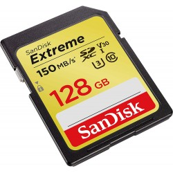 SanDisk Extreme 128GB SDXC 150 MB/s V30 UHS-I V3