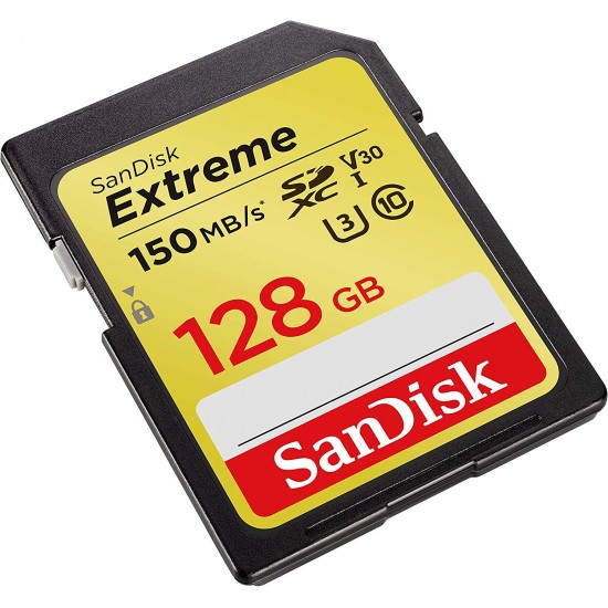 SanDisk Extreme 128GB SDXC 150 MB/s V30 UHS-I V3