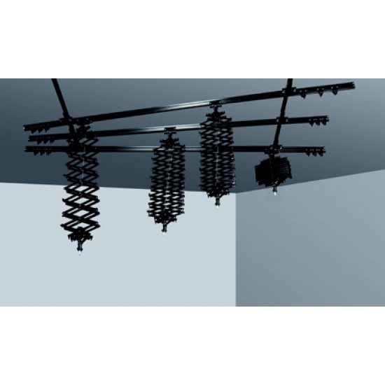 Ceiling track, 2 single, 3 double, 4 pantograph