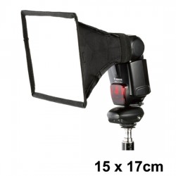 Mini softbox for speedlight flash 15x17cm