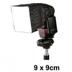 Mini softbox for speedlight flash 9x9cm