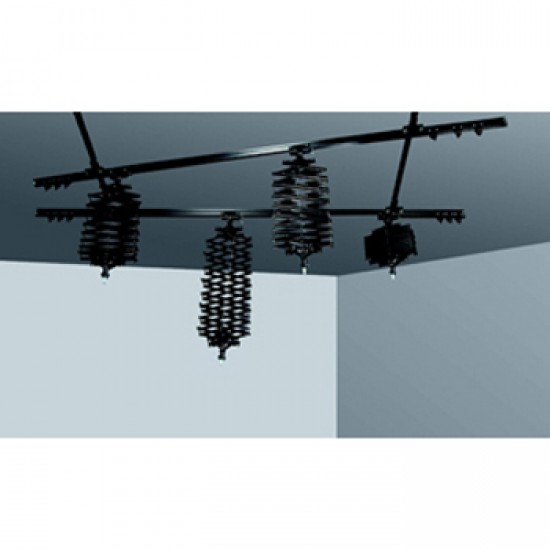 Ceiling track, 2 single, 2 double, 4 pantograph