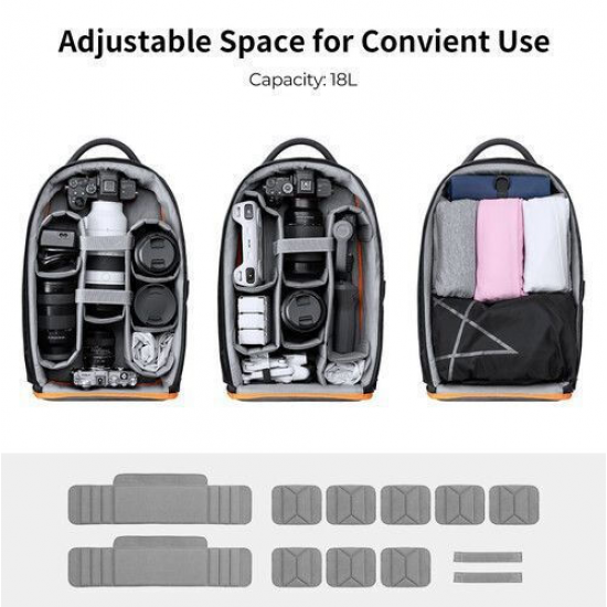 K&F Concept Beta V3 Τσάντα Πλάτης Φωτογραφικής Μηχανής Μαύρη