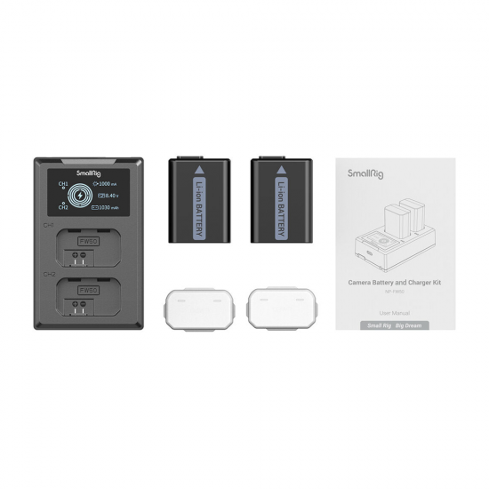 SmallRig NP-FW50 3818 2-Battery Kit with Dual Charger